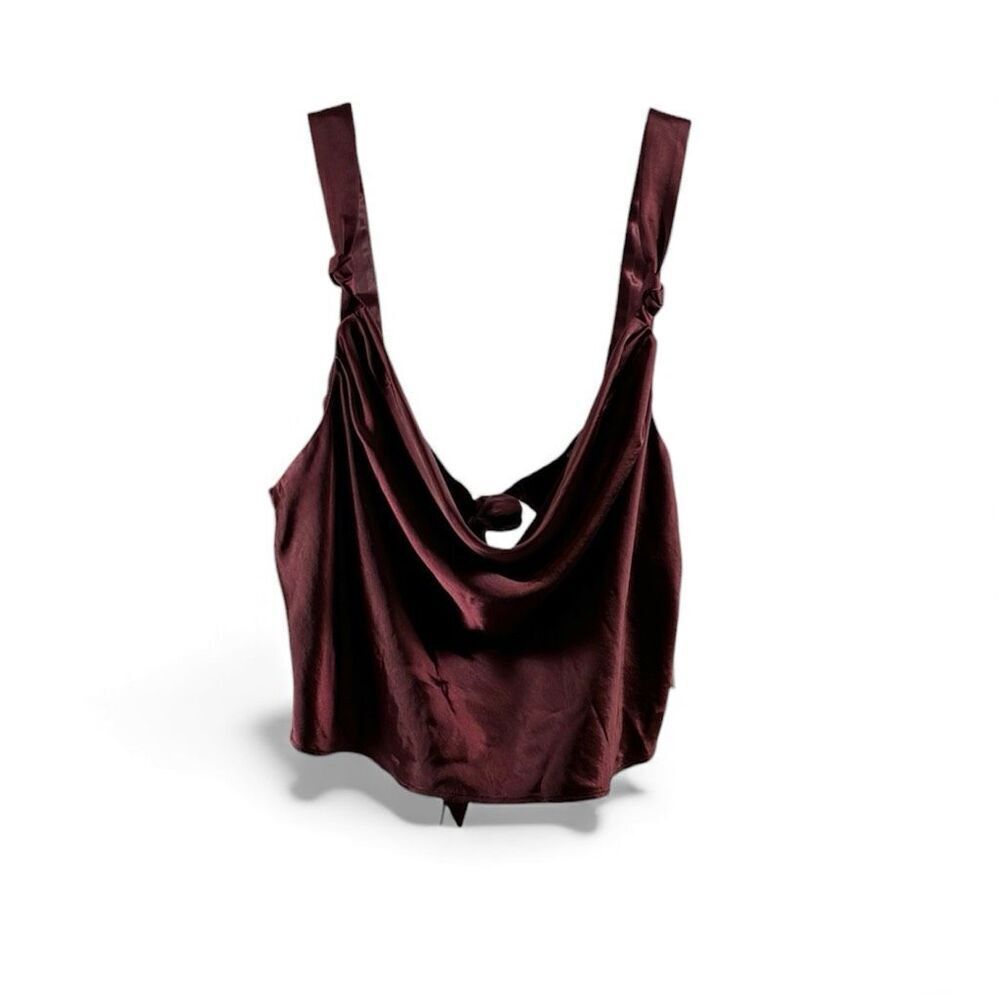 Tularosa NWT Satin Open Back Top in Espresso Size L